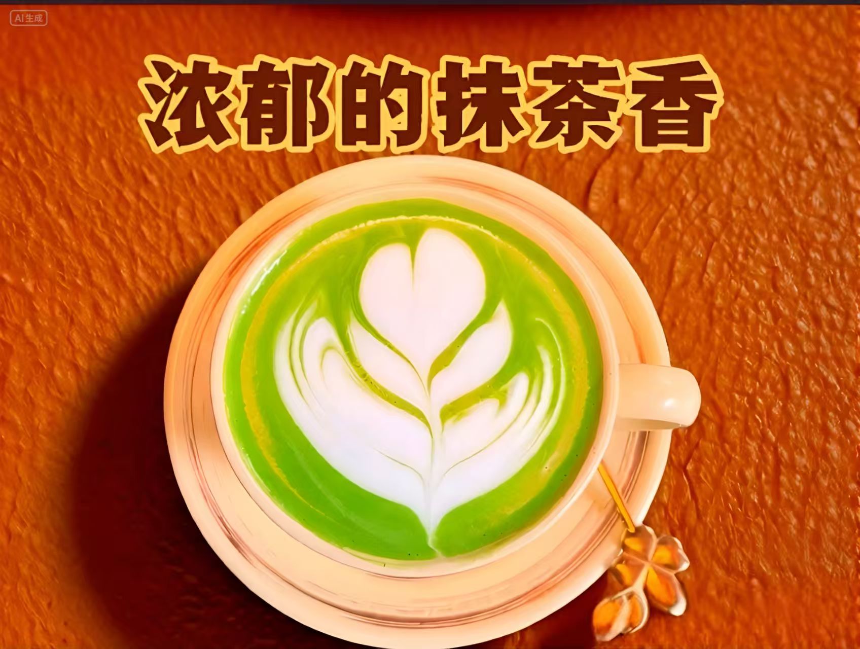 热抹茶拿铁